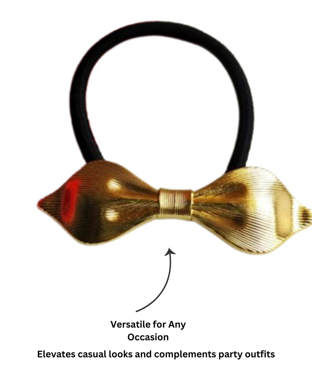 Bow shaped Metal hair tie