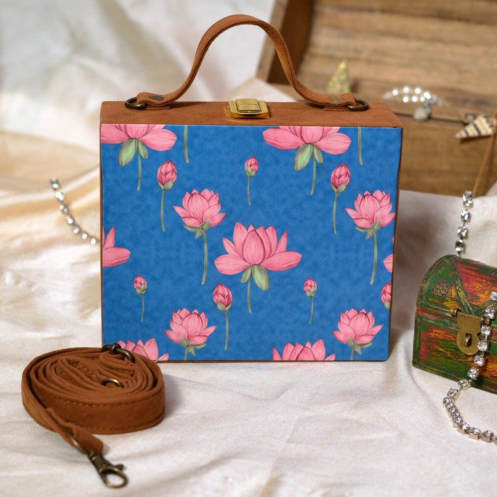 Lotus suitcase style clutch bag
