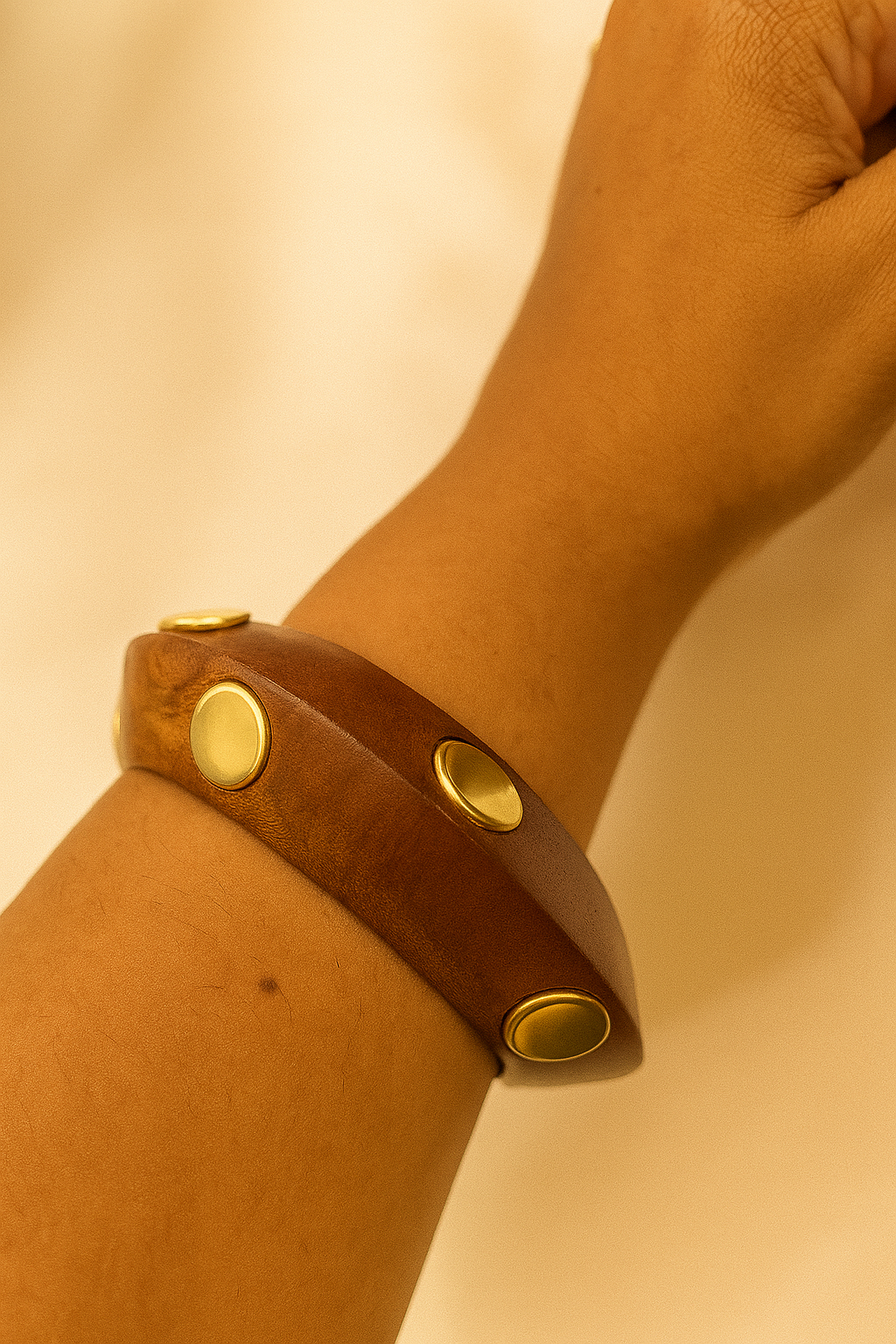 Bold Dot Wooden Bangle