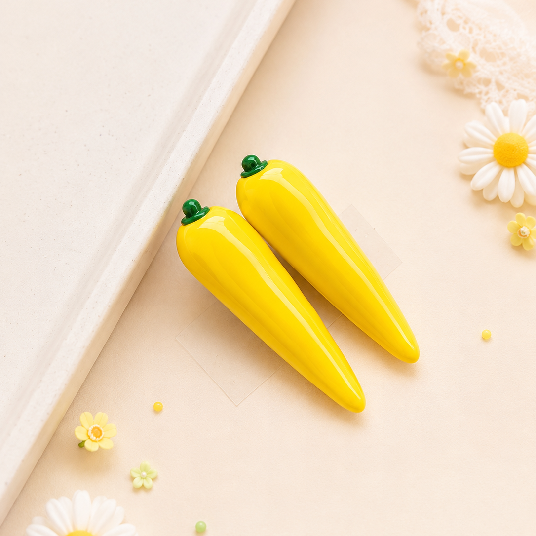 Vibrant Chilli Pepper Hair Clip For Kids
