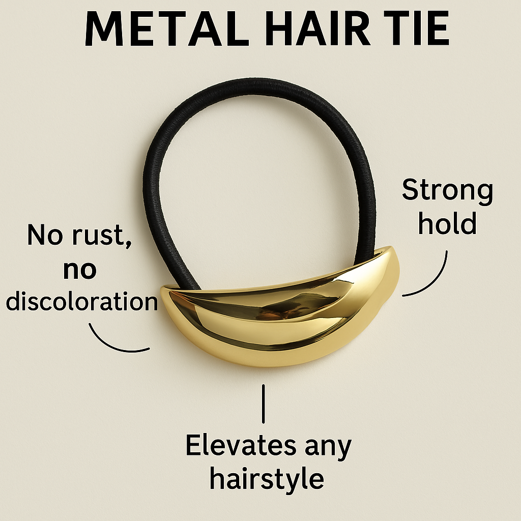 Curve Golden Metal Hair Tie