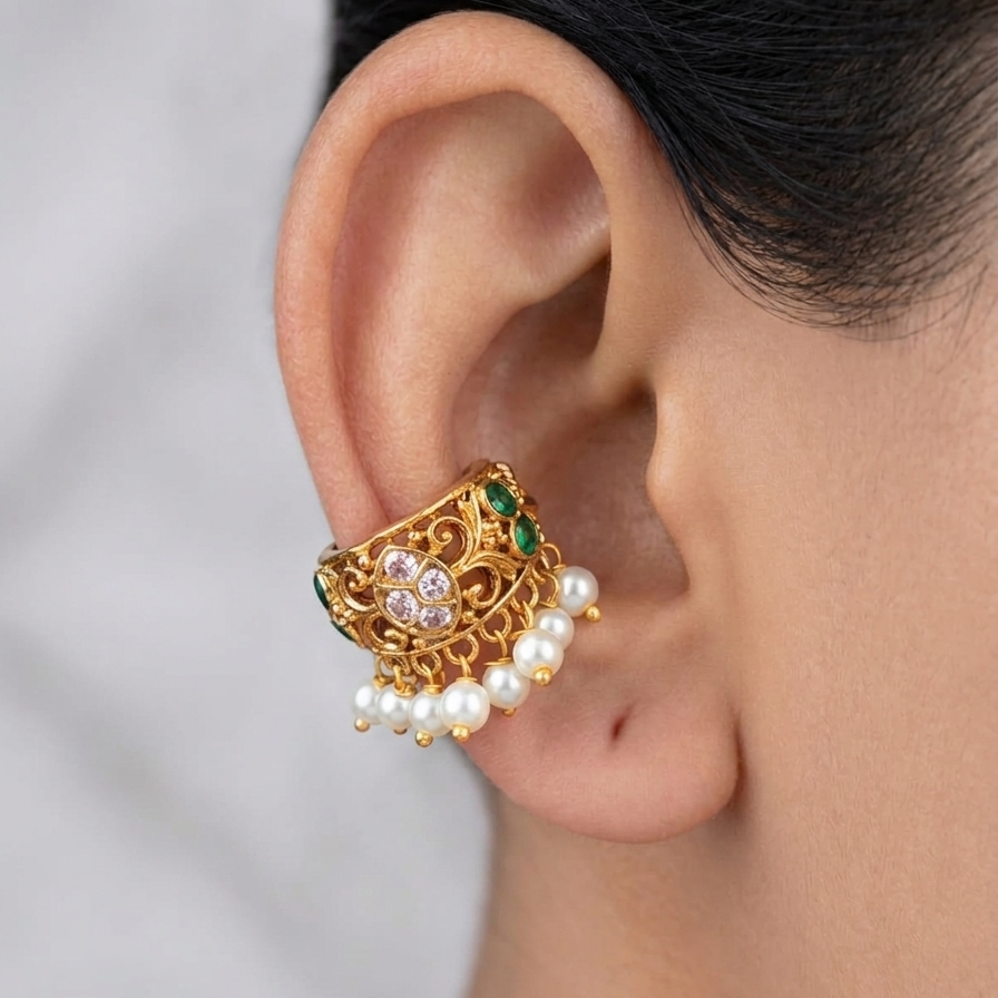 Siddhi Golden Stone Bugadi - Green