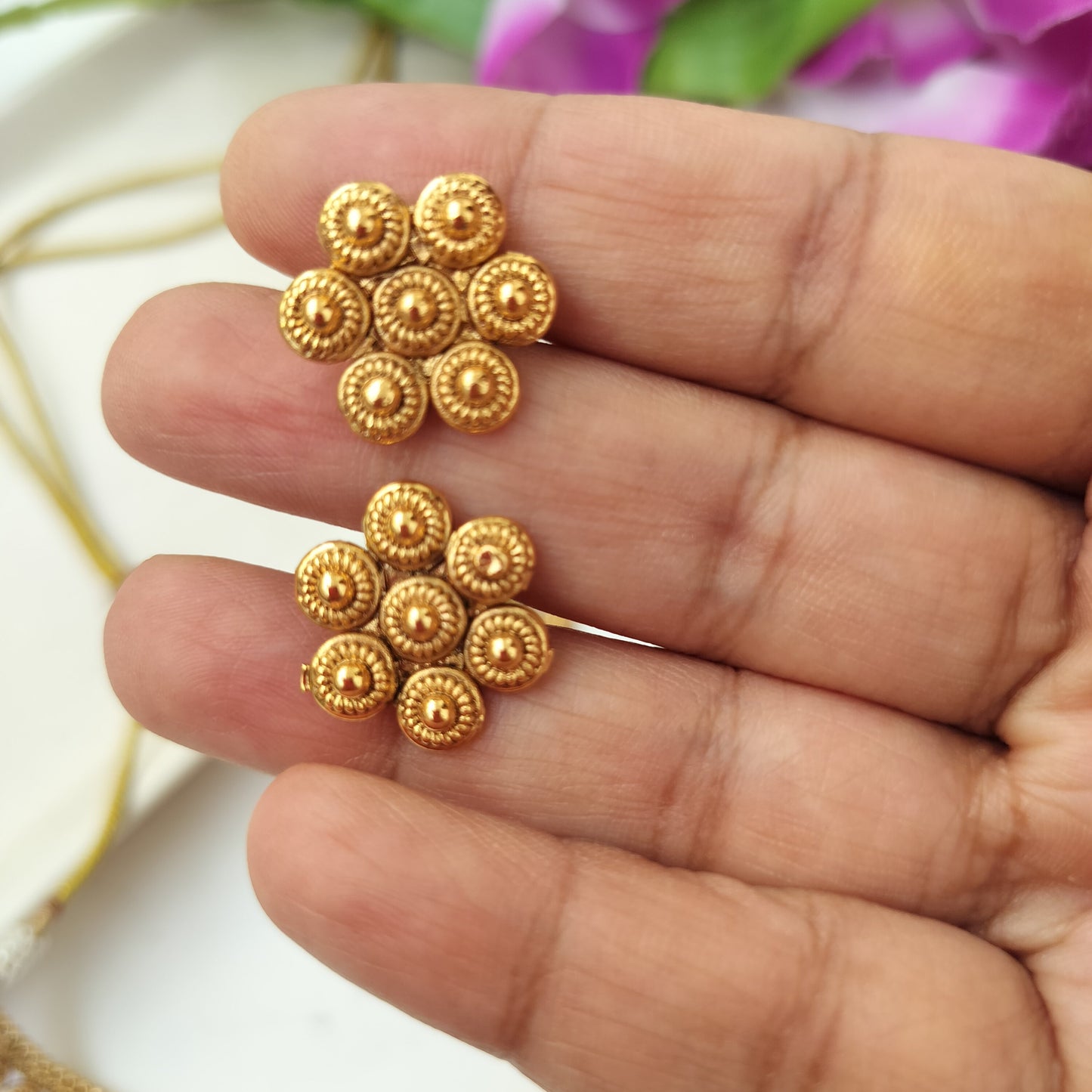 Athira Gold Look alike Necklace set
