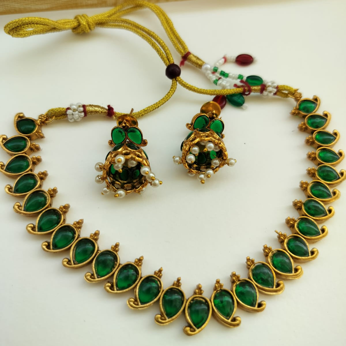 South Inspired Necklace set (Green)