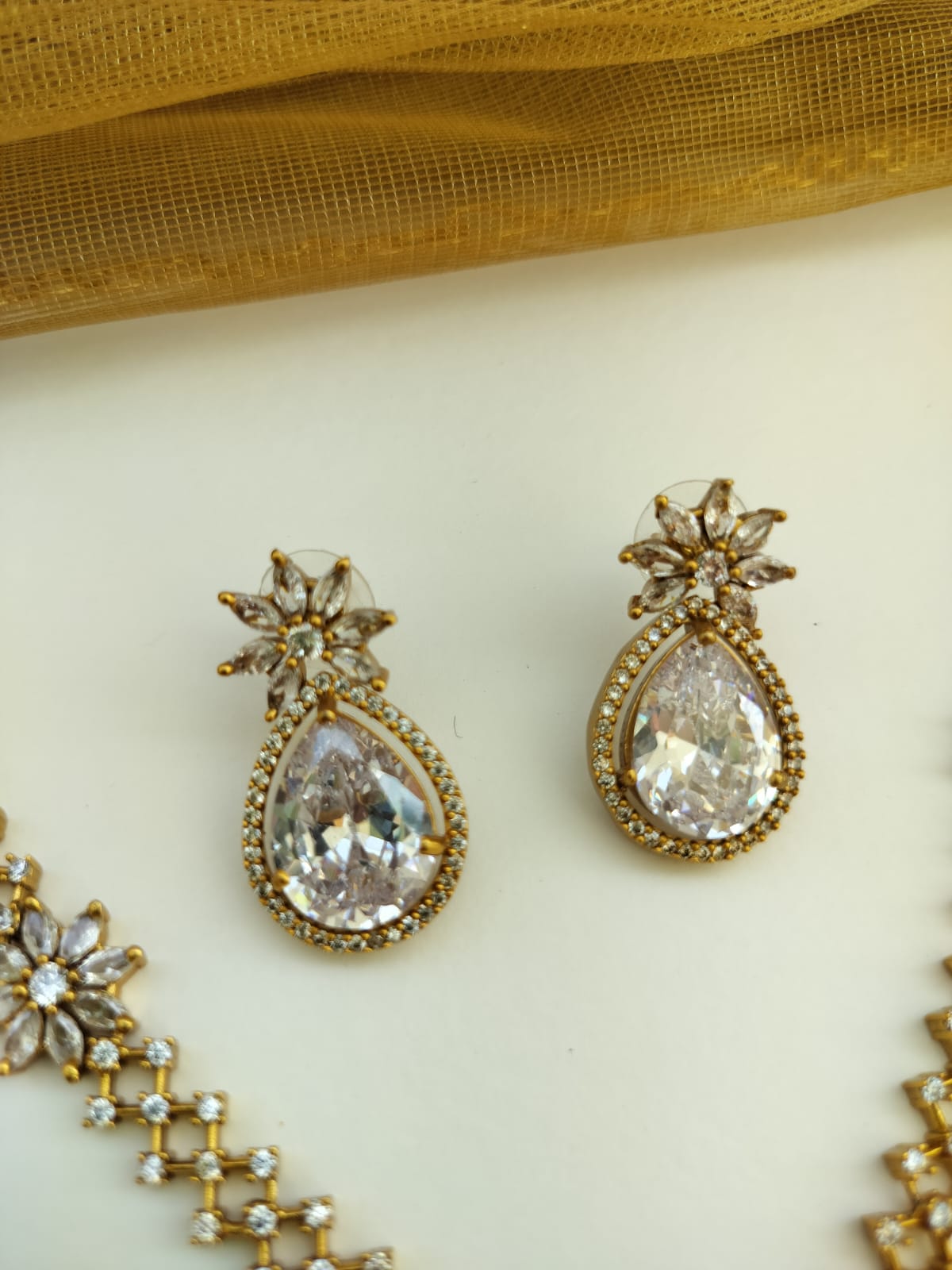 Pankhudi American Diamond Necklace set