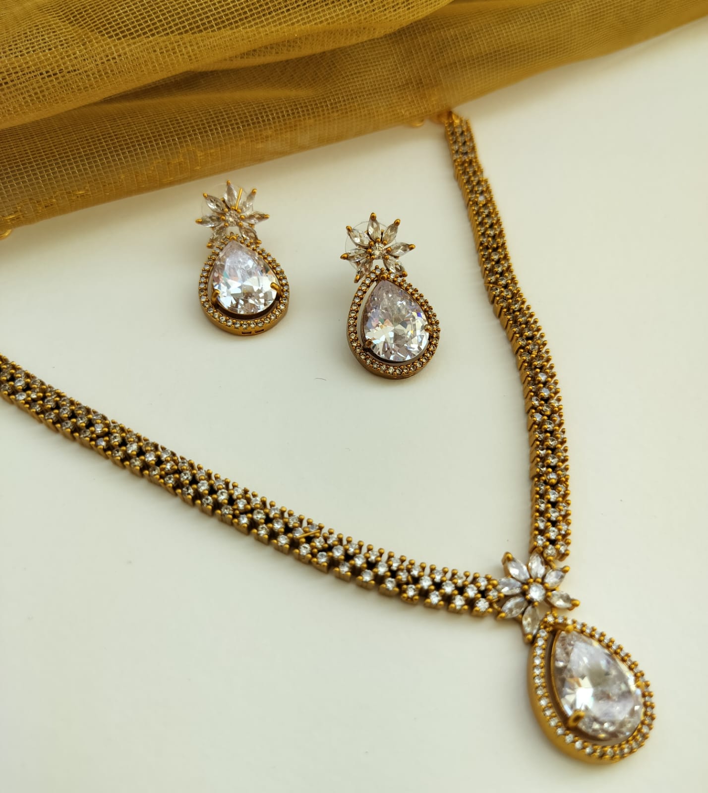 Divya American Diamond Necklace set