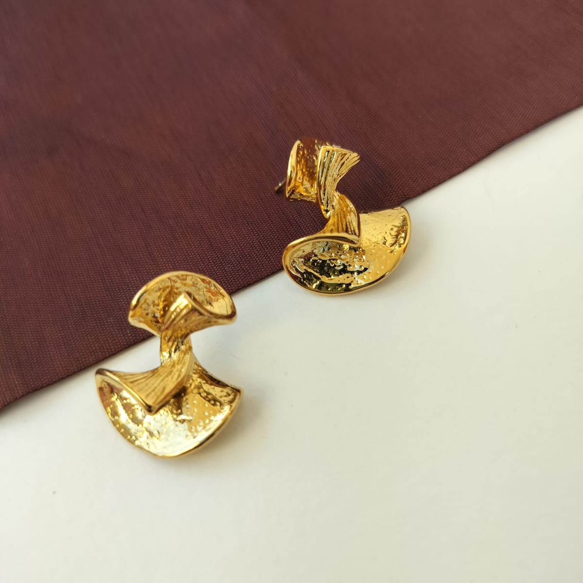 Golden Twisted Earrings