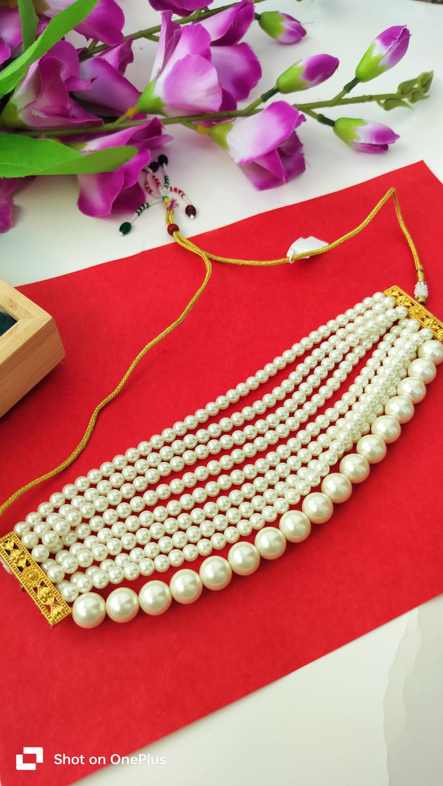 Alia Bhatt Inspired Pearl Multilayer Choker