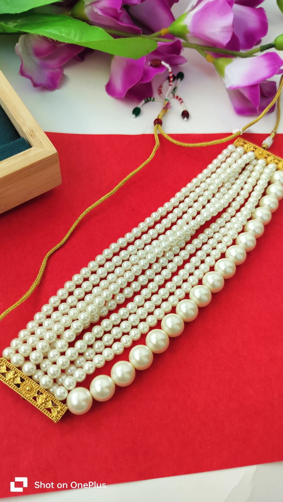 Alia Bhatt Inspired Pearl Multilayer Choker