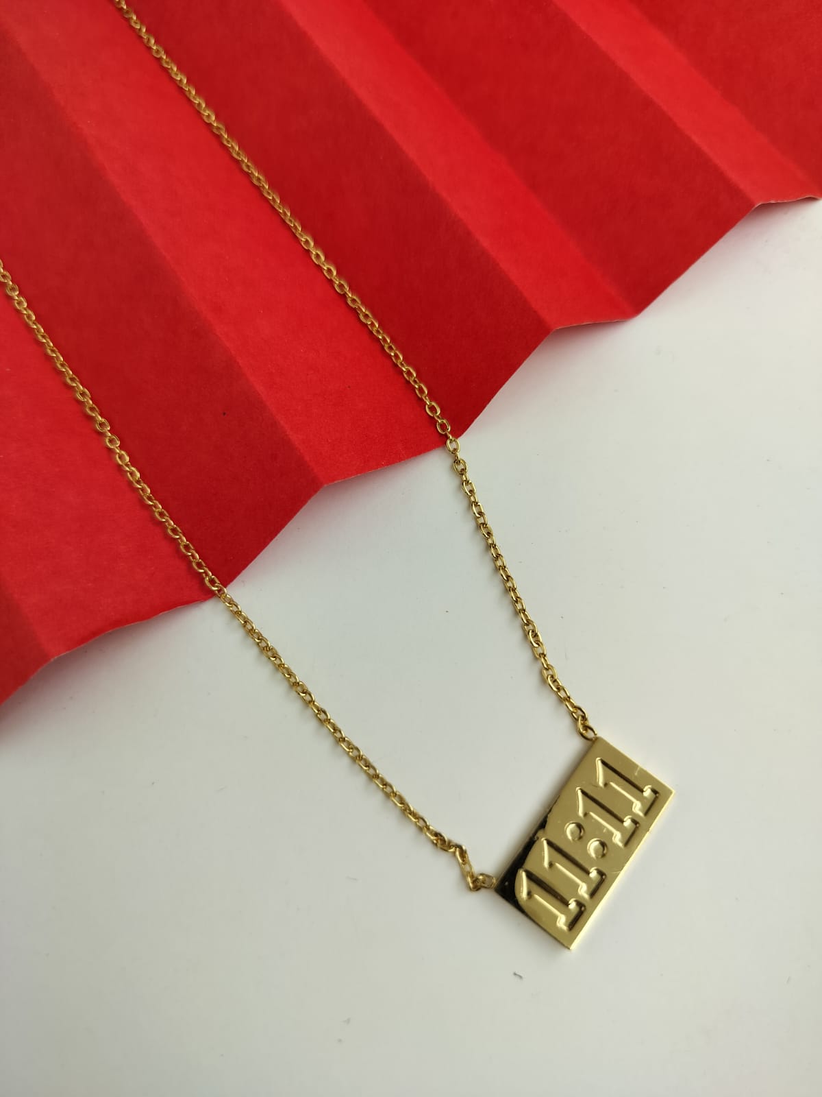 Angel no 1111 golden pendant