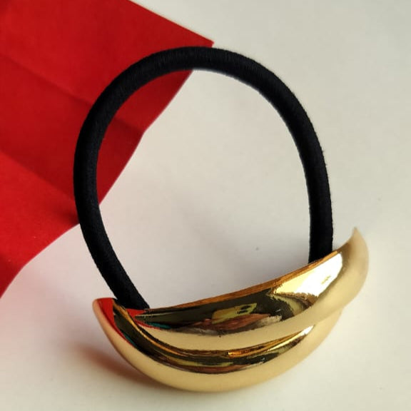 Curve Golden Metal Hair Tie