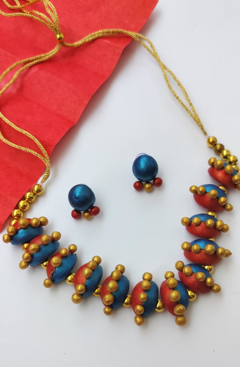 Shravya Terracotta Jewellery Set