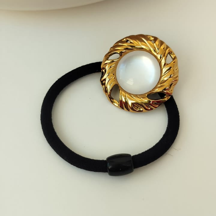 Stone Metallic Hair Tie