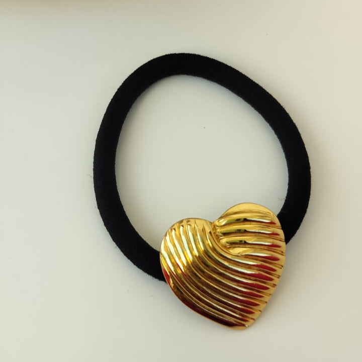 Heart Metallic Hair Tie