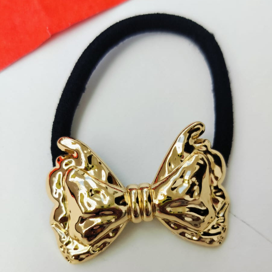 Korean Rusty Bow Metal Hair Tie