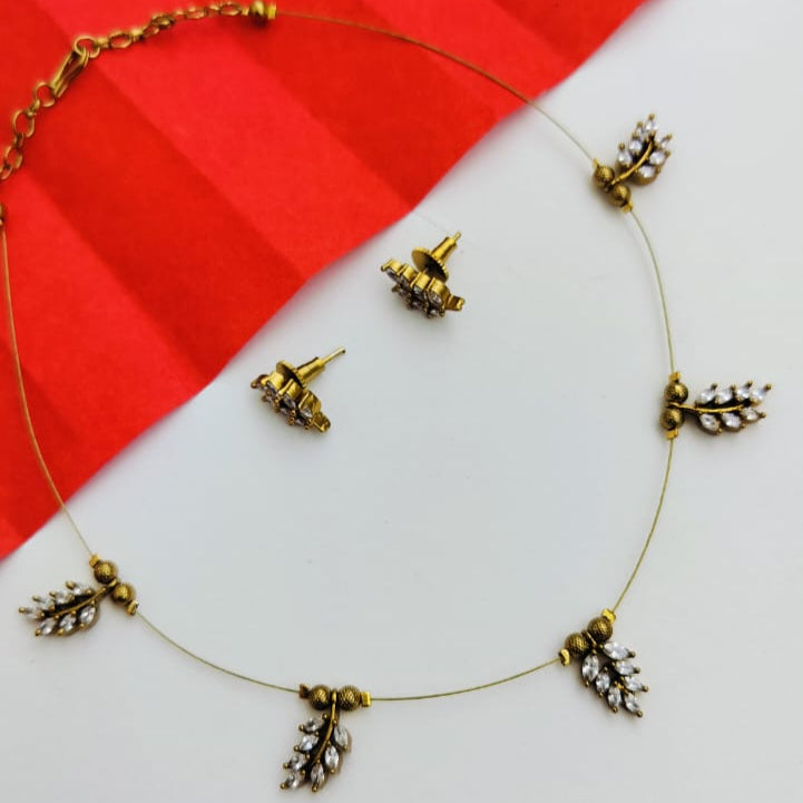 Invisible Leaf necklace set