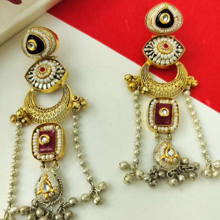 Riwaaz Gold Plated dual tone Earrings