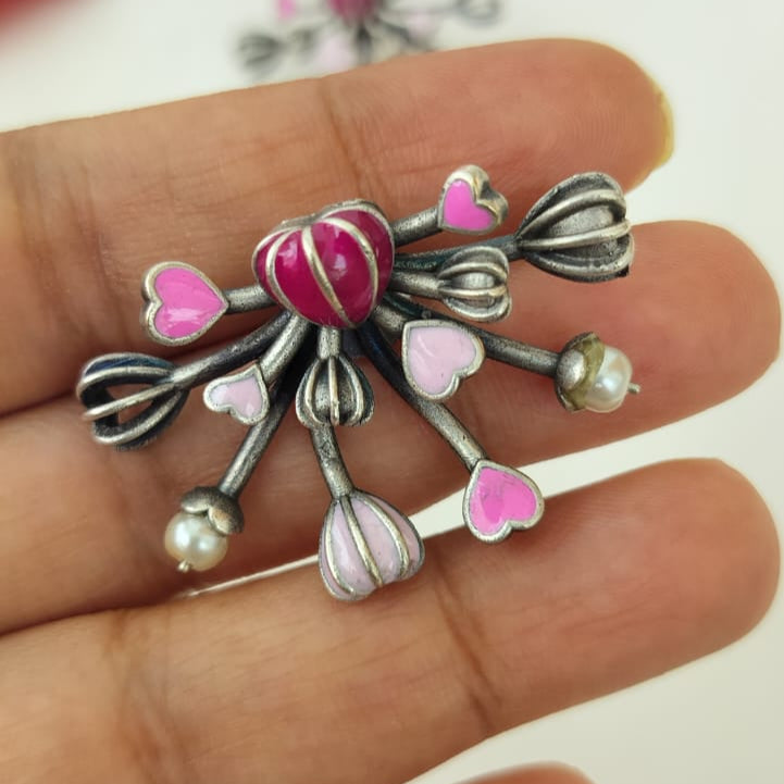 Enameled Mini Heart Earrings
