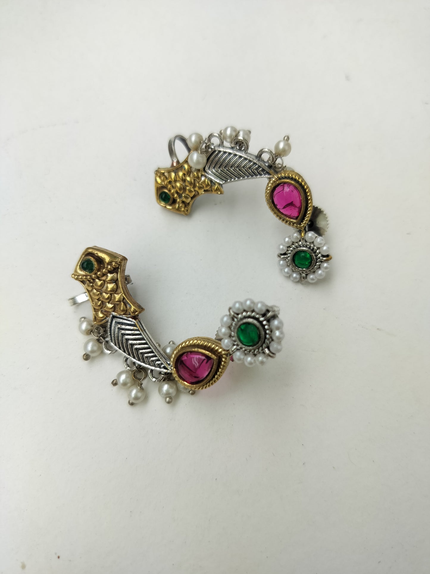 Fish Oxidised Earcuffs
