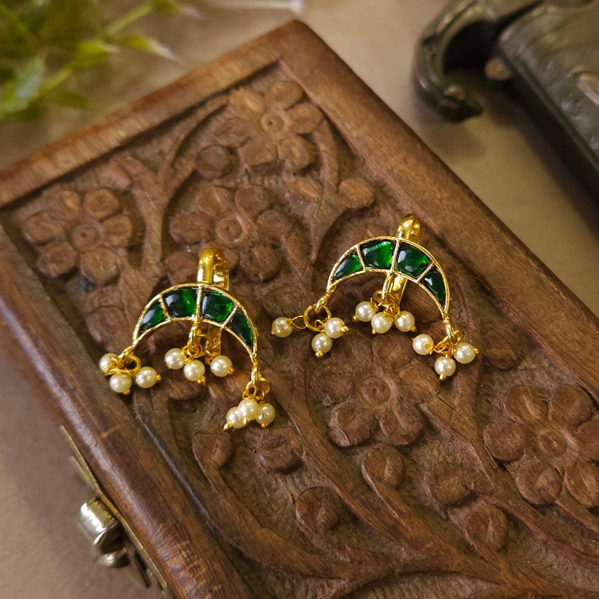 Kundan Pearl Bugadi - Set of 2