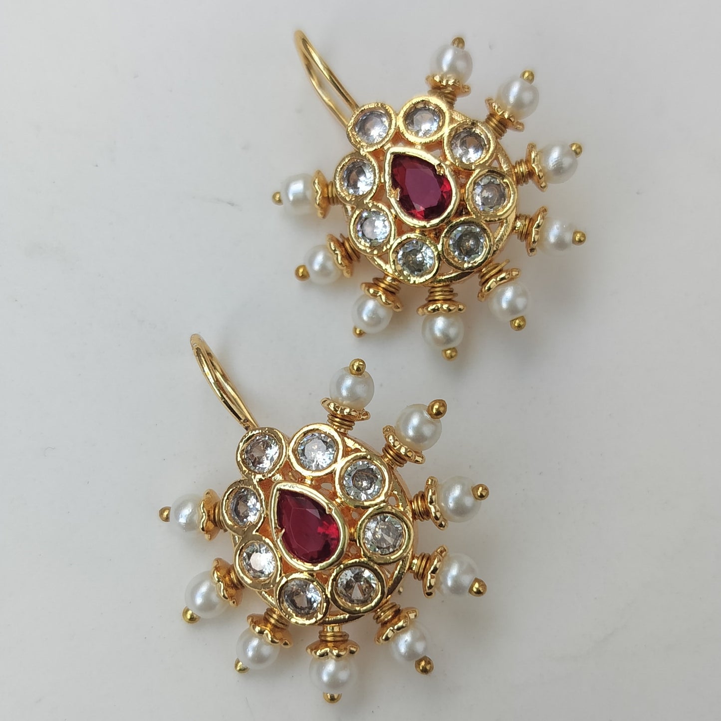 Kundan Pearl Bugadi Earrings