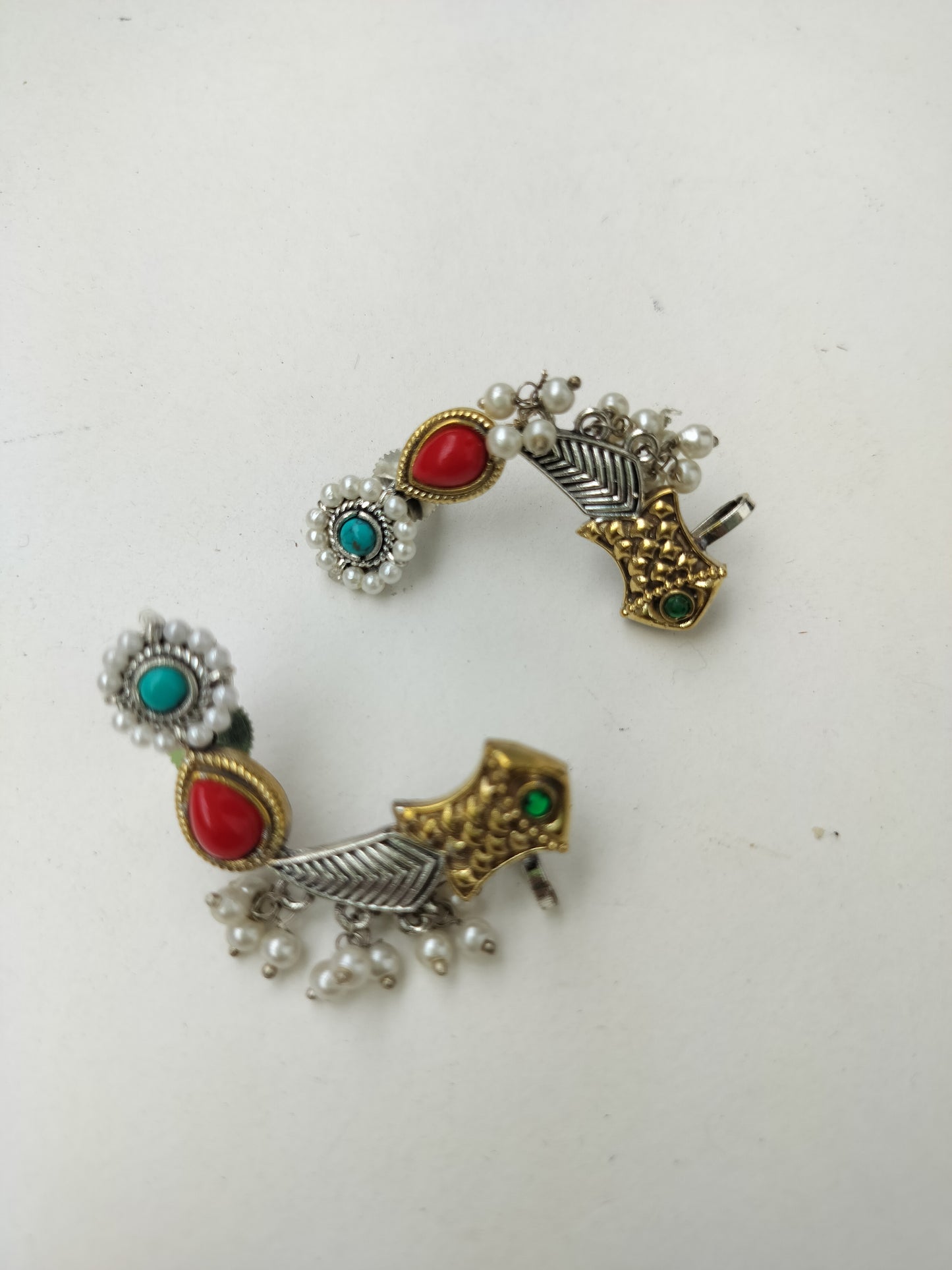 Fish Oxidised Earcuffs