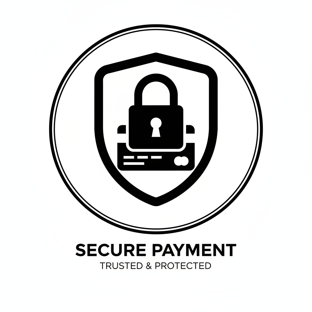 secure payment in black and white