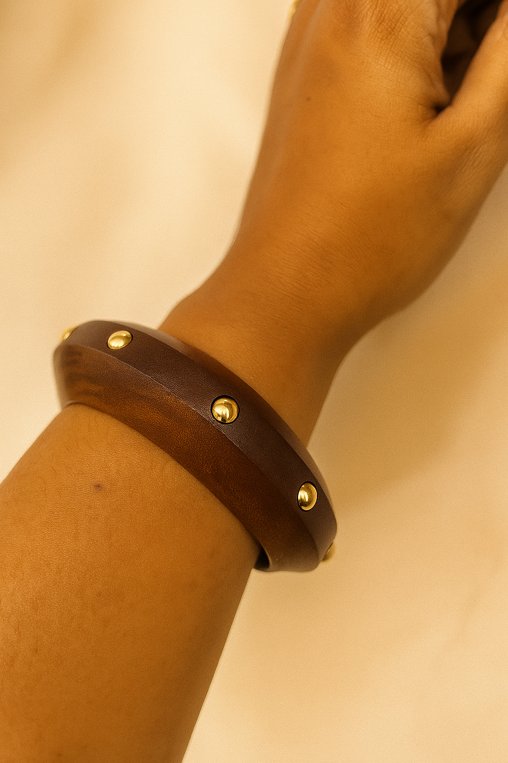 Classic Stud Wooden Bangle