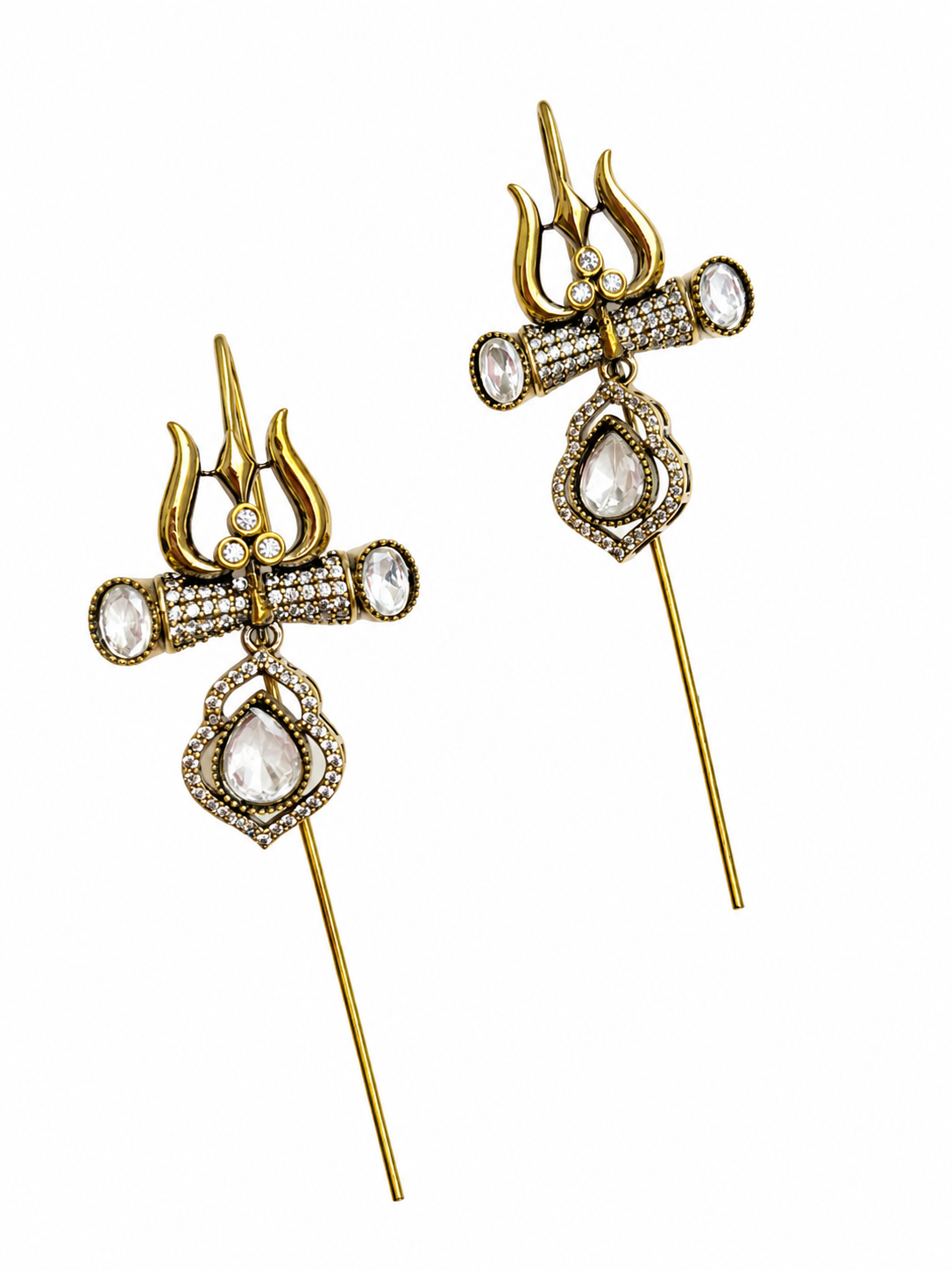 Mahadev Trishul Needle Earcuffs