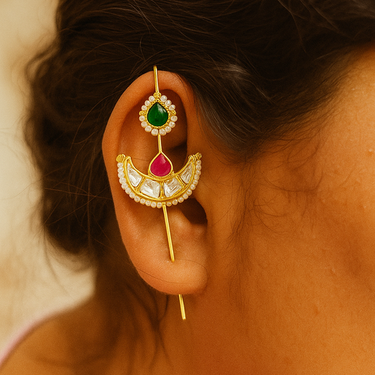 Trisha kundan pearl earcuff