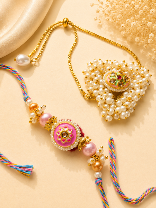 Premium Moti Bhai Rakhi & Bhabhi Bracelet Lumba