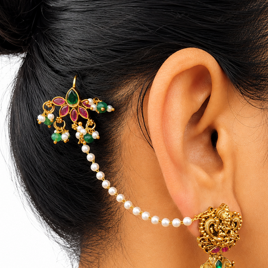 Trinetra Detachable Pearl Kaan Chain