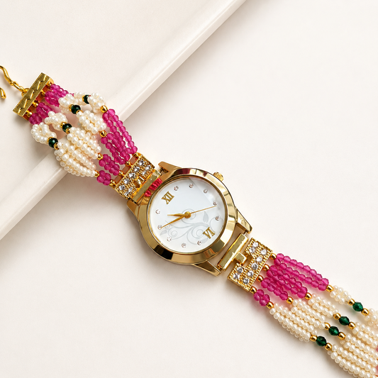 Noirah Vintage Pearl Bracelet Watch