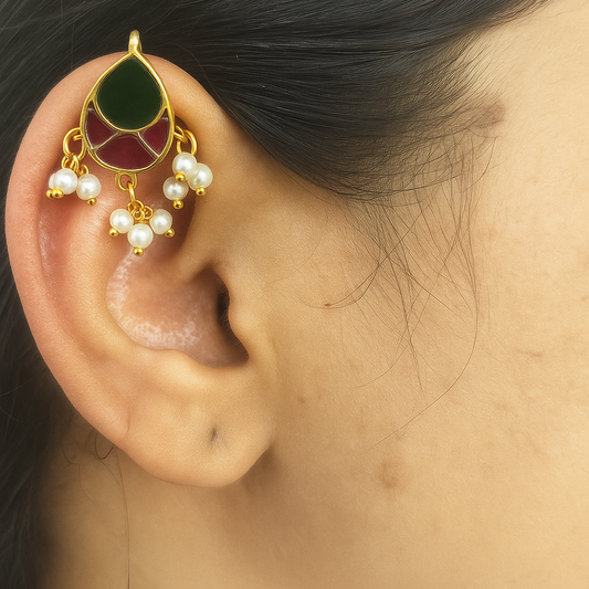 Jadau kundan pearl Press Bugadi - Set of 2