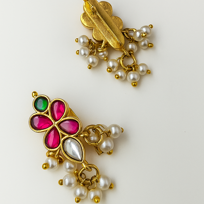 Trishi Bugadi Jadau pearl Press Bugadi - Set of 2