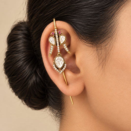 Morni Stone Needle Earcuffs