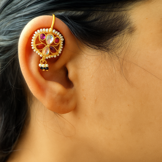 Kali Kundan Bugadi Earrings - Set of 2