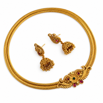 Swasti Antique Temple Necklace set