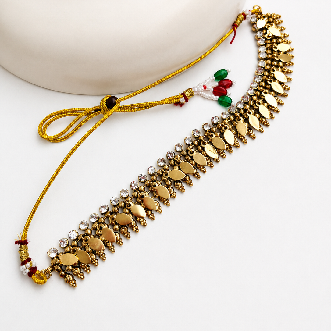 White Stone Golden Antique Elakkathali