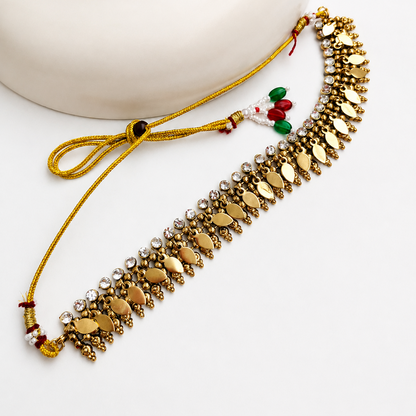 White Stone Golden Antique Elakkathali