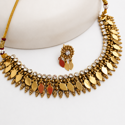 White Stone Golden Antique Elakkathali