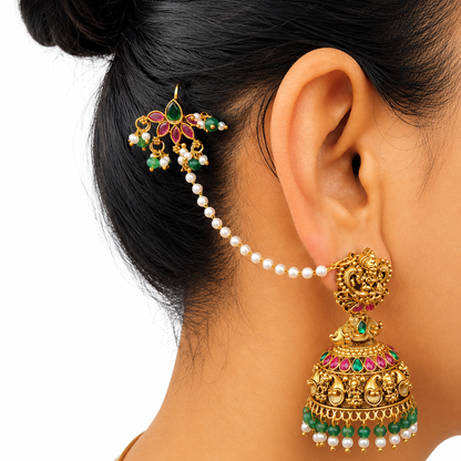 Trinetra Detachable Pearl Kaan Chain