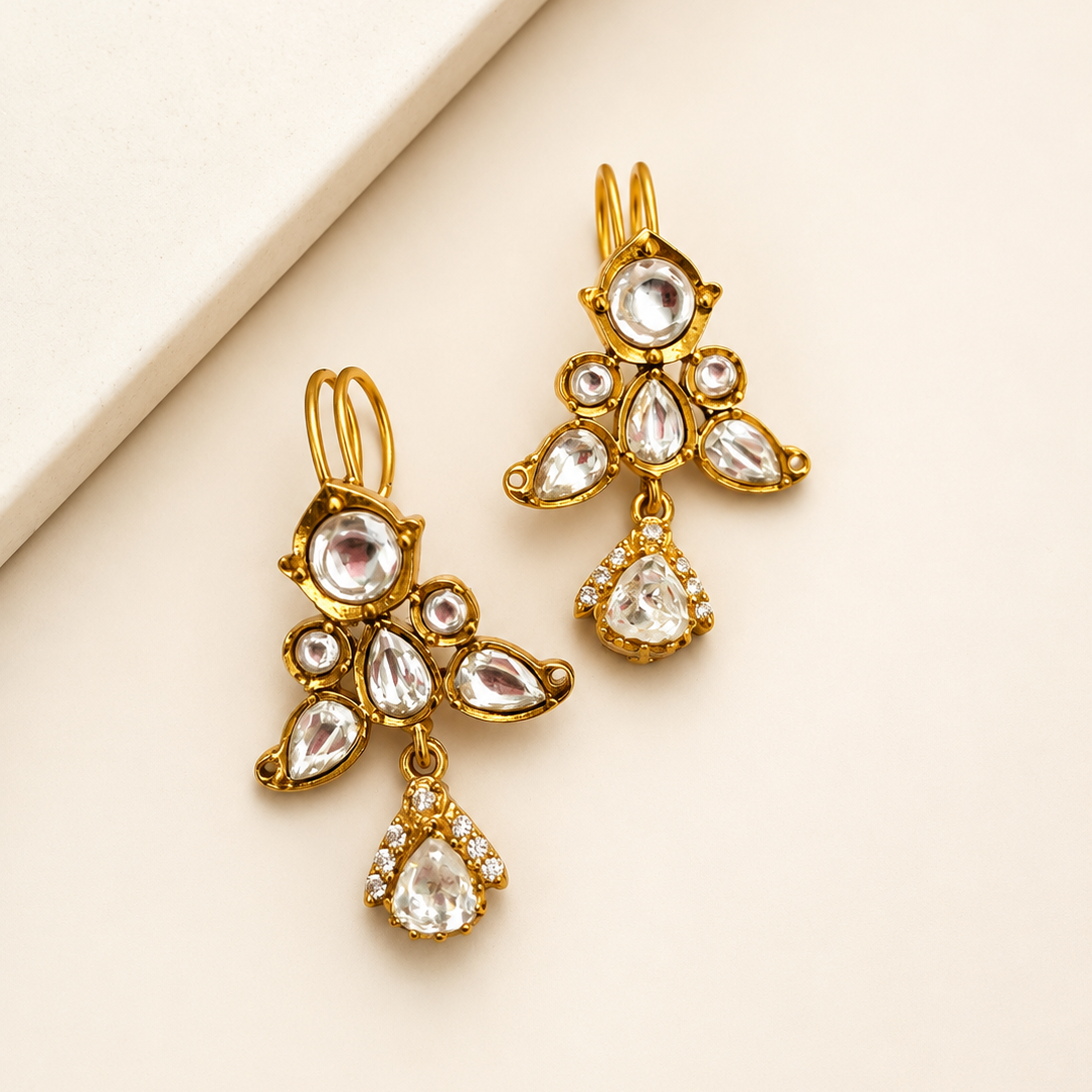 Ehika Clip-On Kundan Bugadi Ear Cuff