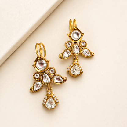 Ehika Clip-On Kundan Bugadi Ear Cuff