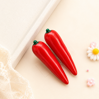Vibrant Chilli Pepper Hair Clip For Kids