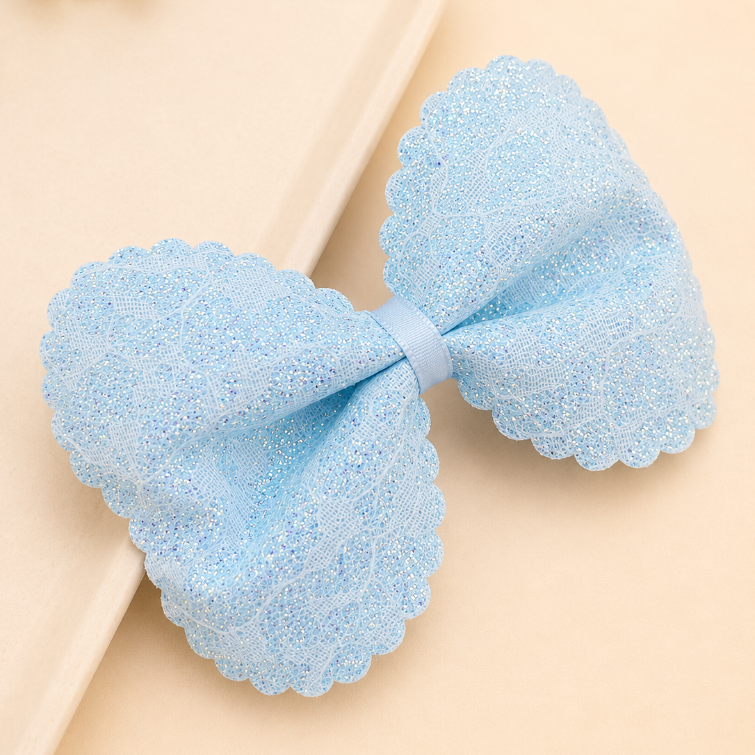Frida Handcrafted Glittery Bow Hair Clip