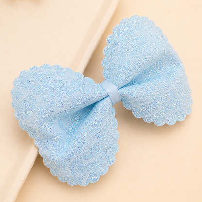 Frida Handcrafted Glittery Bow Hair Clip