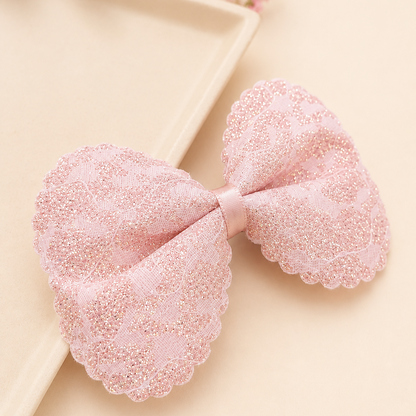 Frida Handcrafted Glittery Bow Hair Clip