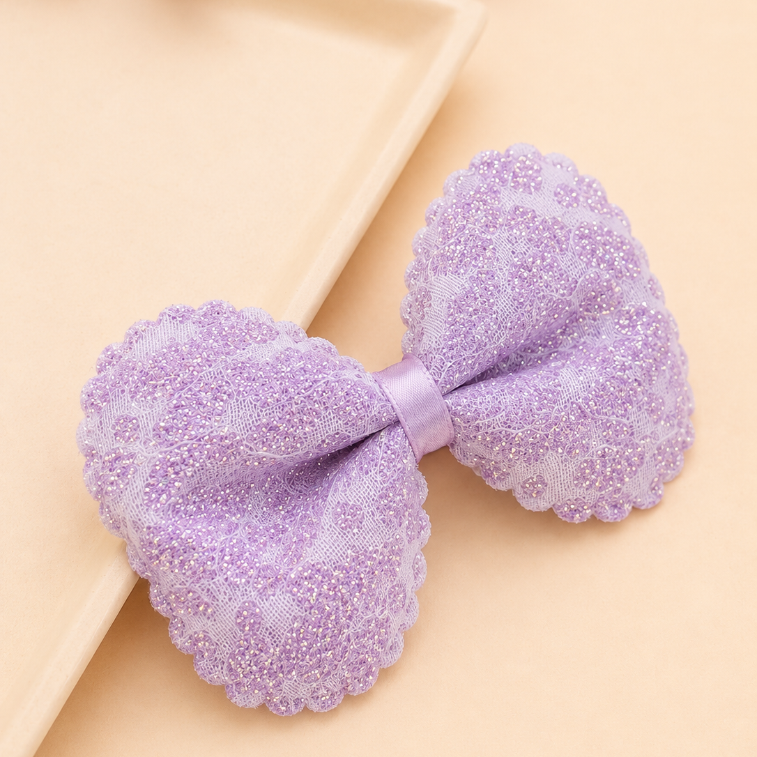 Frida Handcrafted Glittery Bow Hair Clip
