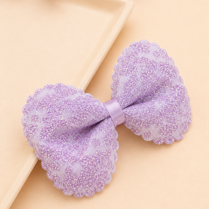 Frida Handcrafted Glittery Bow Hair Clip
